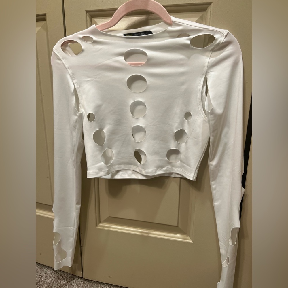 Finesse white crop top